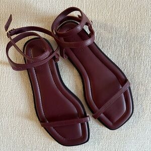 A.EMERY Elegant Burgundy Viv Women's Sandals, Size 38